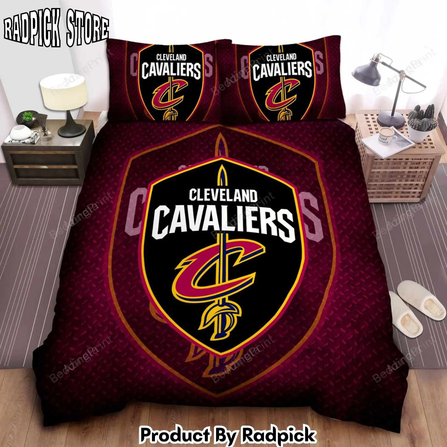 Radpick sports ohio cleveland cavaliers team bed sheet duvet cover bedding sets rp3272054